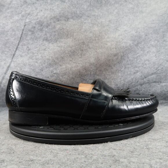 Neil Martin Shoe Men 9 Loafer Fringe Leather Classic Slip On Winston Italy Black - Picture 16 of 16